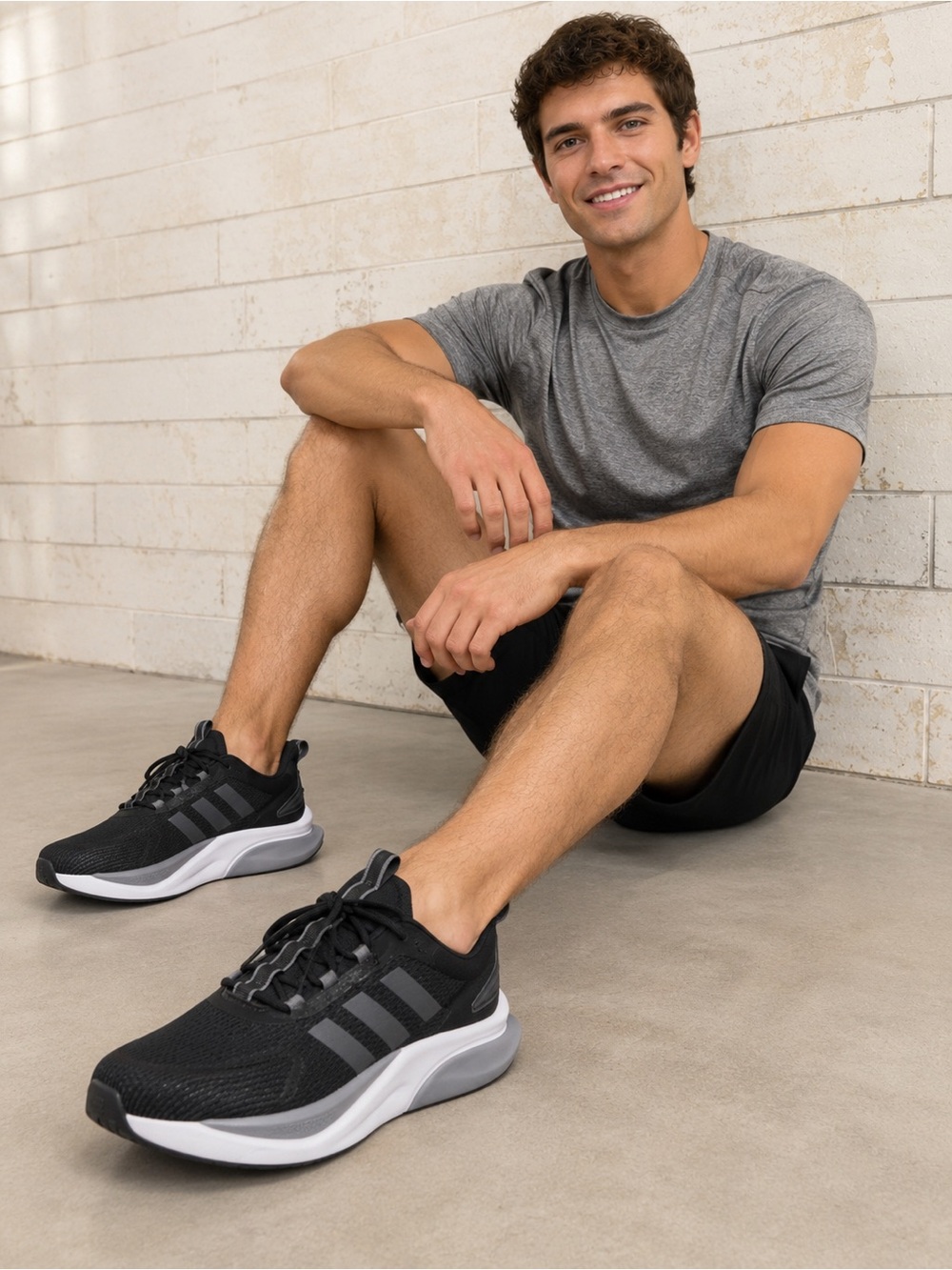 Adidas Alphabounce+ Men’s Running Shoes Size 11 Black White NWT HP6144